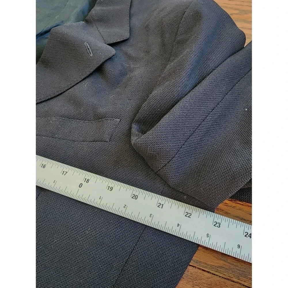 Canali Blazer Men US 44R (54R) Navy Blue Italian Wool Luxury Classic High End